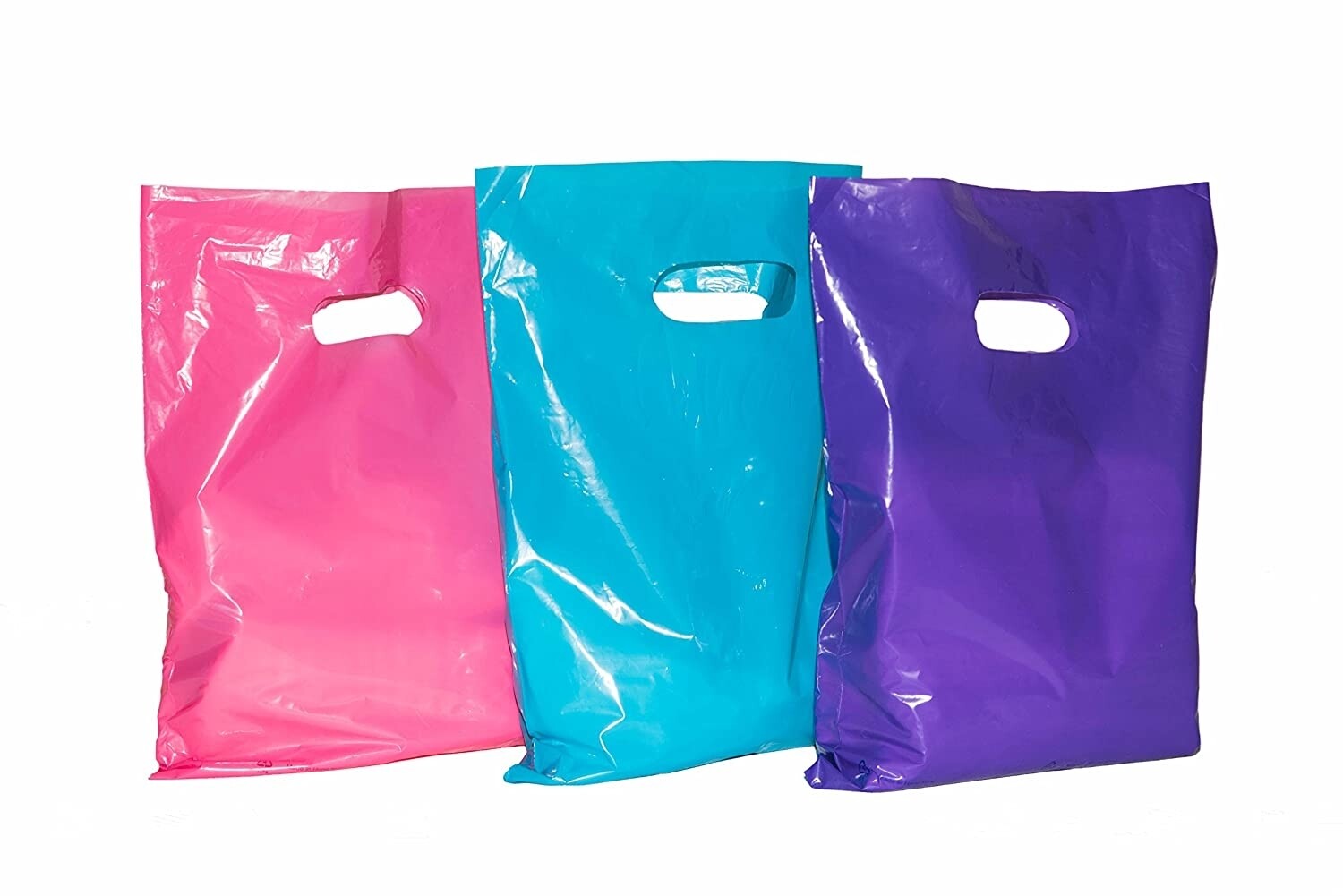 9x12 thank  you plastic merchandise  bags MIXED COLOURS