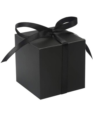 Paper Gift Boxes 3x3x3 Inches Small black