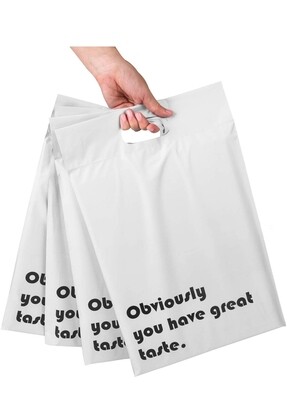 Poly Mailers 10x13 Inch White with Build-in Handle