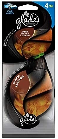 Glade Hanging car and home air freshener- warm leather -1 count