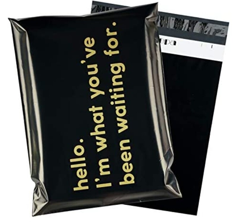 10X13 black I'm what you've been waiting for Poly Mailer Envelope Plastic Custom Mailing &amp; Shipping Bags - Self Seal
