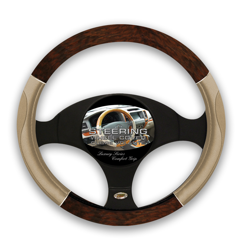 Steering wheel cover- brown