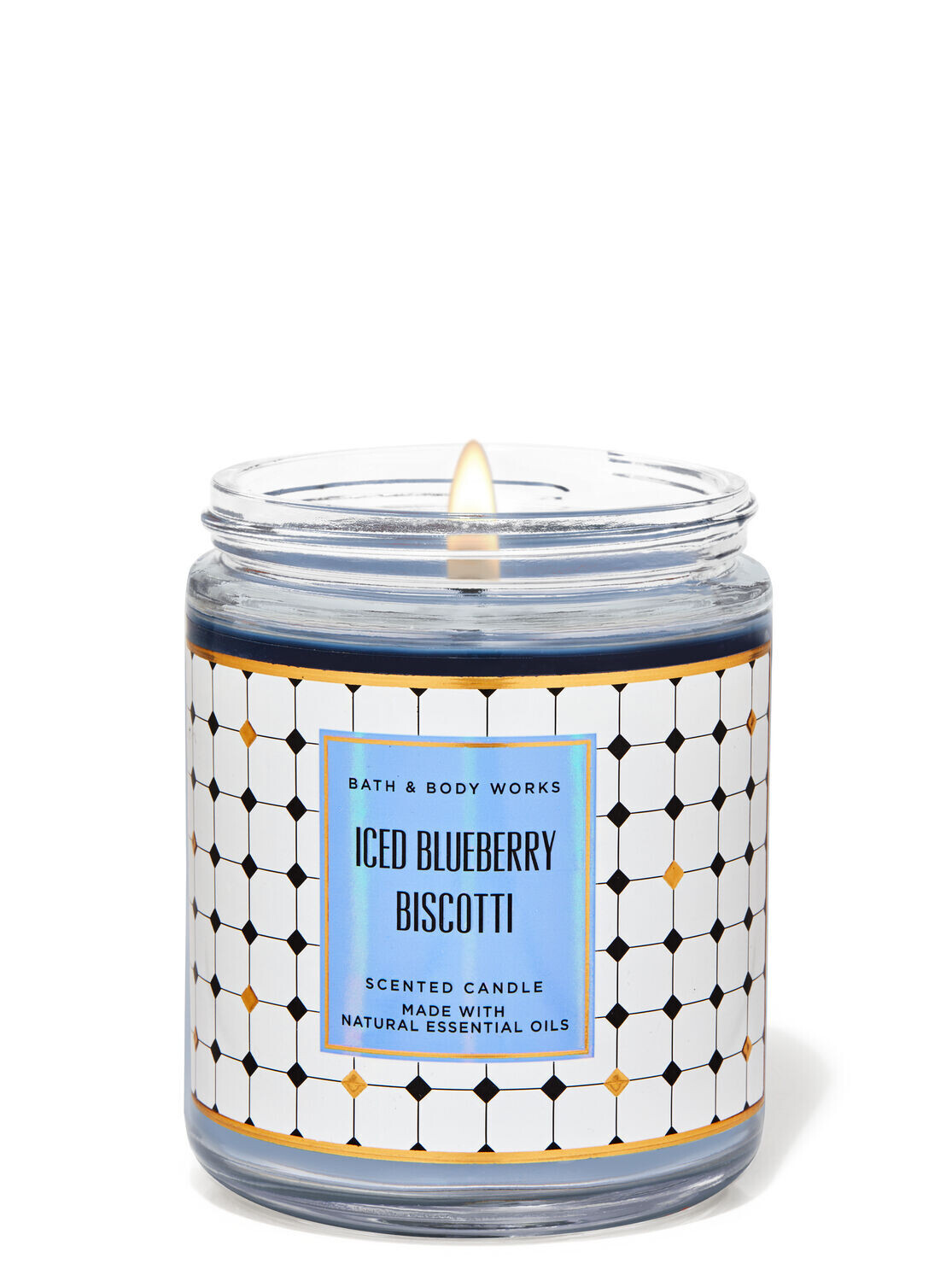 Bath and body works single wick candle- ICED BLUEBERRY BISCOTTI