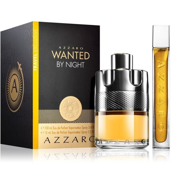 Azzaro Wanted By Night for Men 2 piece, 3.4 fl. oz. And 0.5 oz