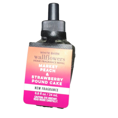 Bath and body works wallflower refill- market peach and strawberry pound cake 