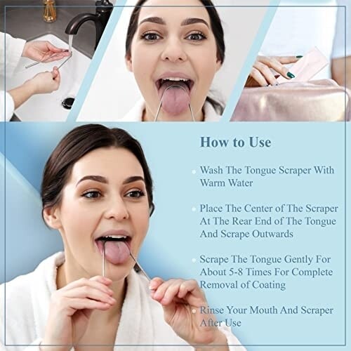Tongue Scraper, Bad Breath Treatment for Adults &amp; Kids ( 1 count)