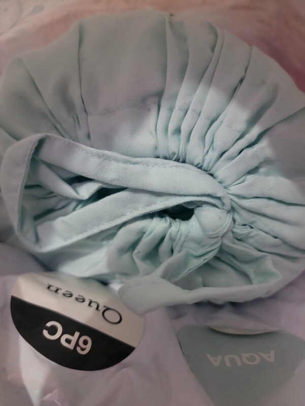 Aqua Queen Sheet set - 6 piece