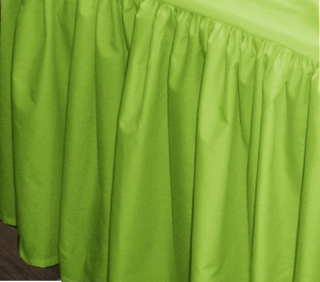 Queen Bedskirt Green-12 inch