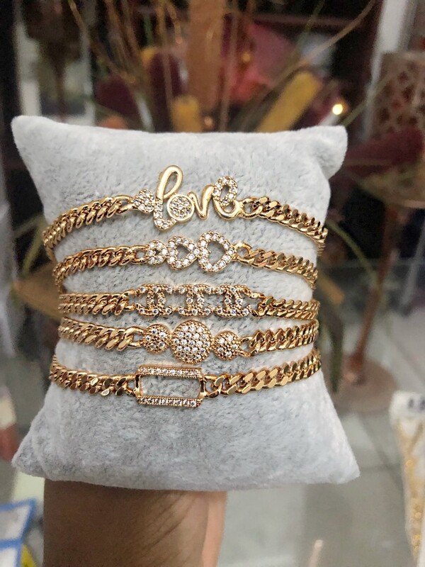 heart bracelet (2nd in photo)