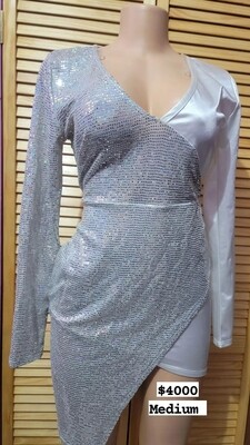 Silver glitter dress