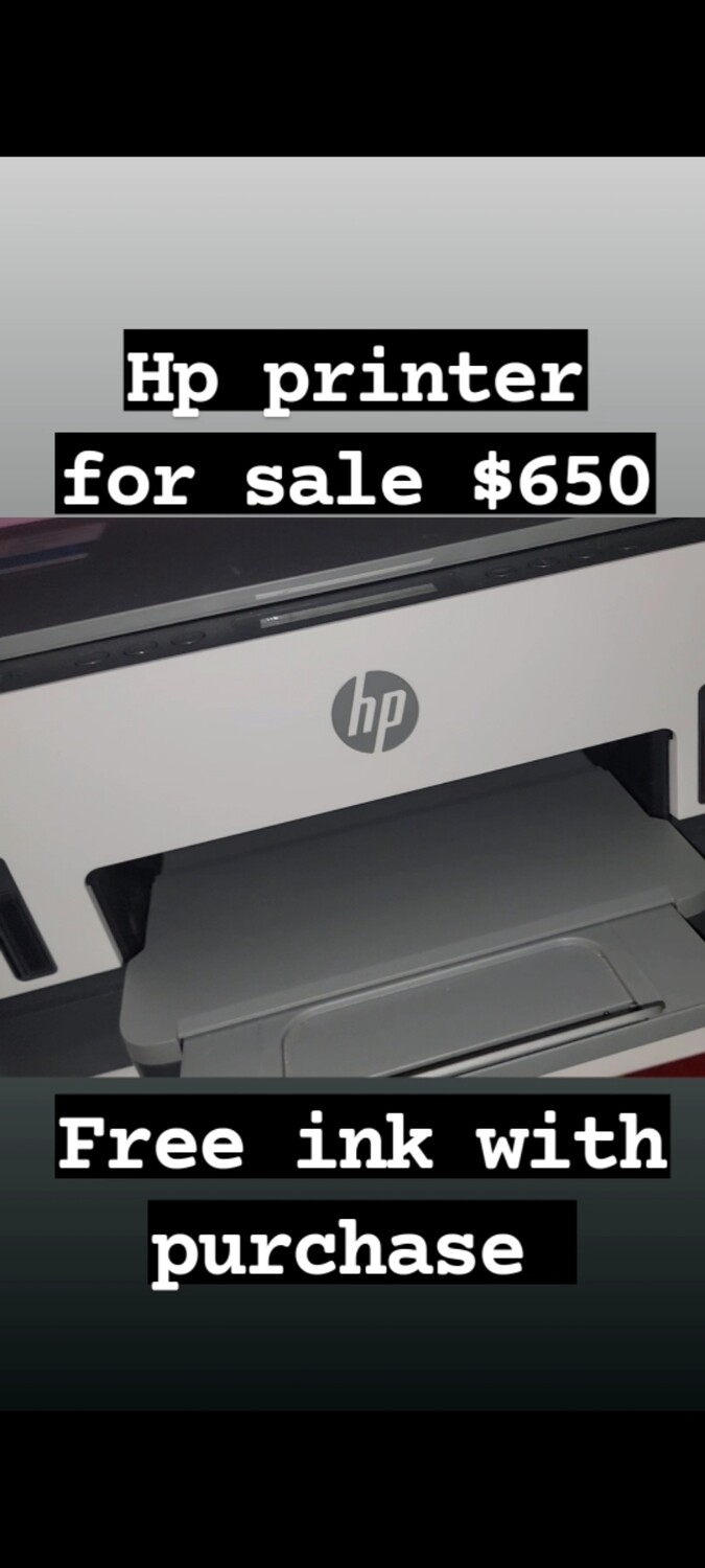 Hp 7000 eco tank printer with extra sets of ink ($650usd)