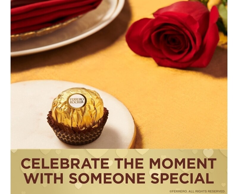 Ferrero Rocher Fine Hazelnut Chocolates, Heart, Perfect Valentine's Day Gift, 7 oz/16pc