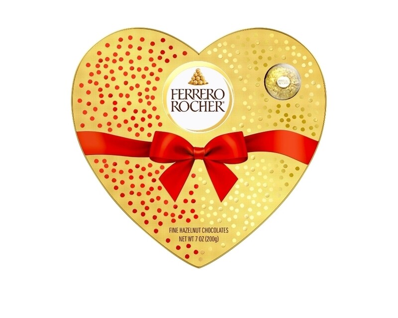 Ferrero Rocher Fine Hazelnut Chocolates, Heart, Perfect Valentine&#39;s Day Gift, 7 oz/16pc