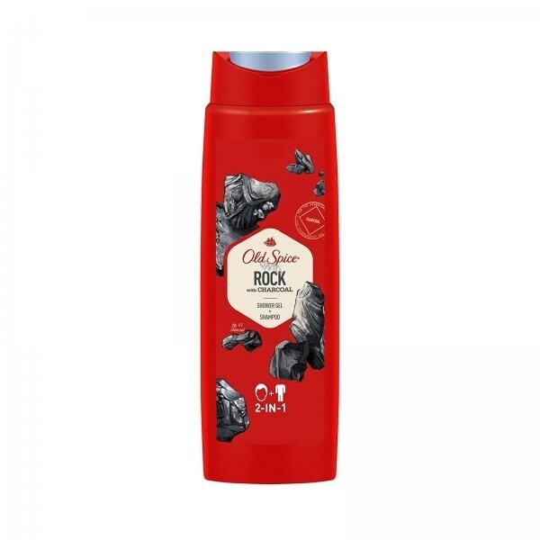 Old Spice Rock with charcoal 2 in 1 Shower Gel and face wash 400ml