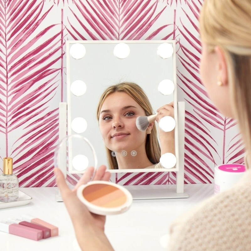 Hollywood Makeup Mirror with Lights,Large Touch Control Screen &amp; 360 Degree Rotation(White)