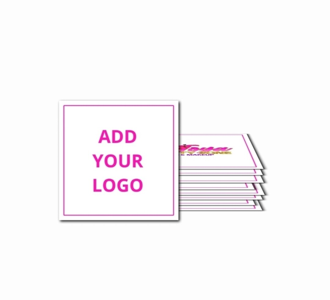 Logo Stickers square (extra small) 1.5 inch or smaller