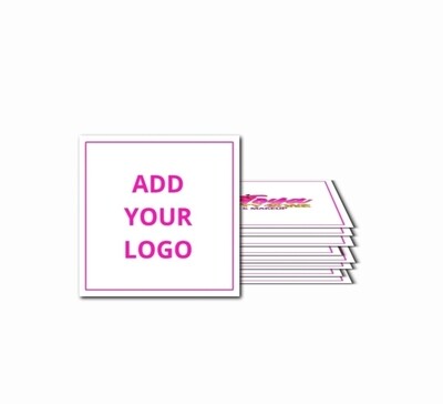 Logo Stickers square (extra small) 1.5 inch or smaller