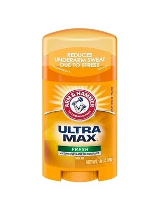 Arm & Hammer Ultra Max Invisible Solid Antiperspirant Deodorant, Fresh, 1 Ounce Travel Size