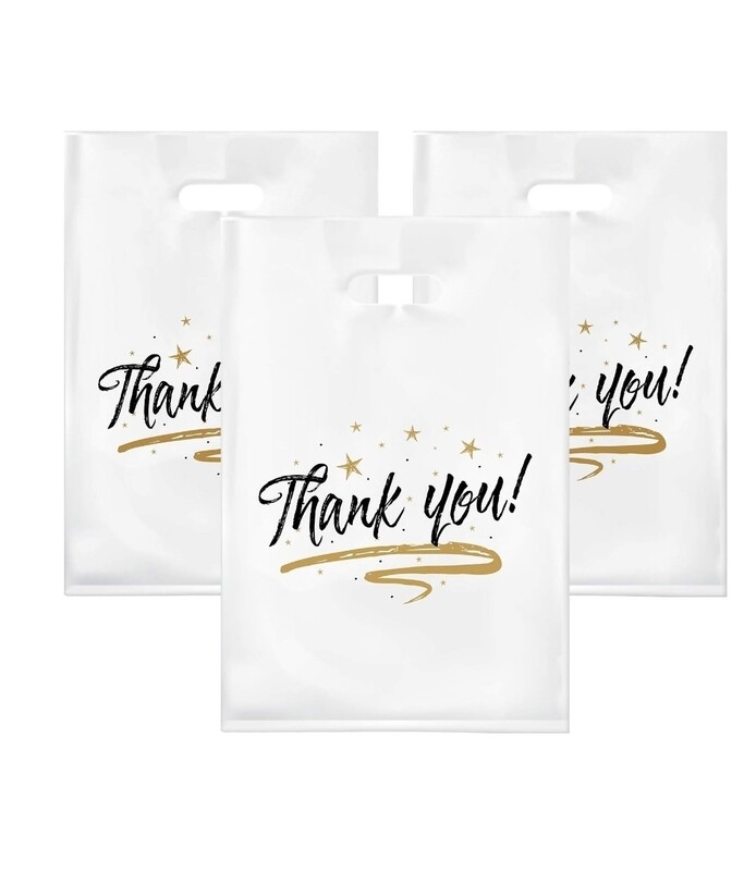 Thank You Bags 12&quot; x 15&quot; Plastic Merchandise Bags 