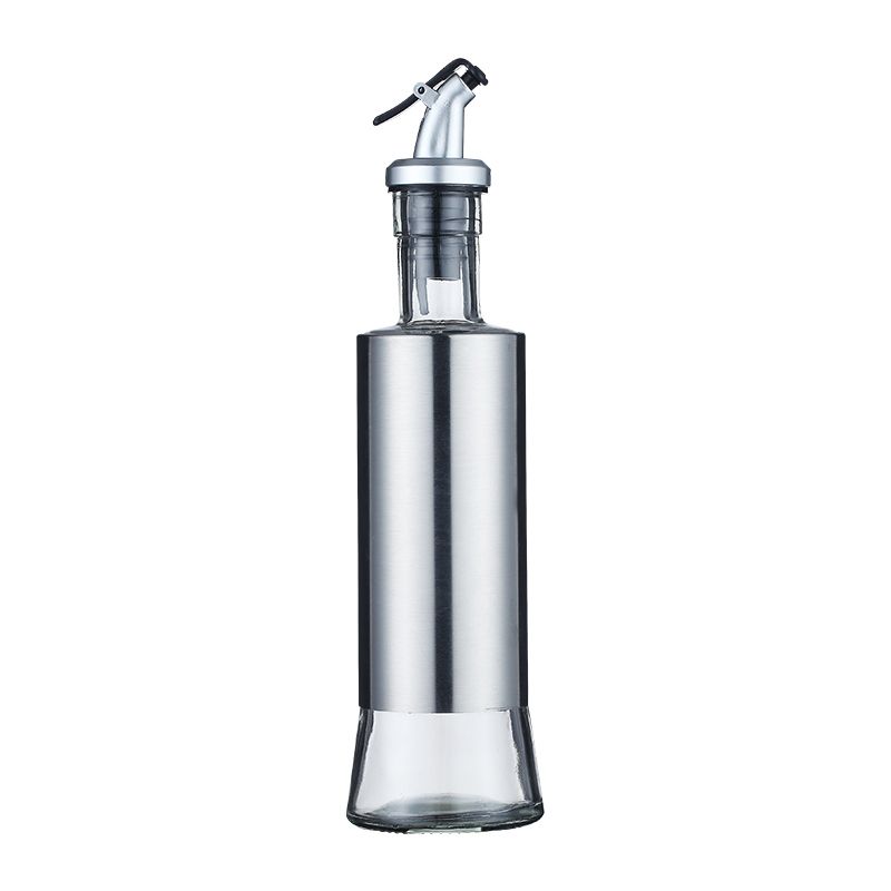 Stainless Steel Olive Oil Dispenser Bottle 10oz Glass for Cooking Oil &amp; Vinegar $2500