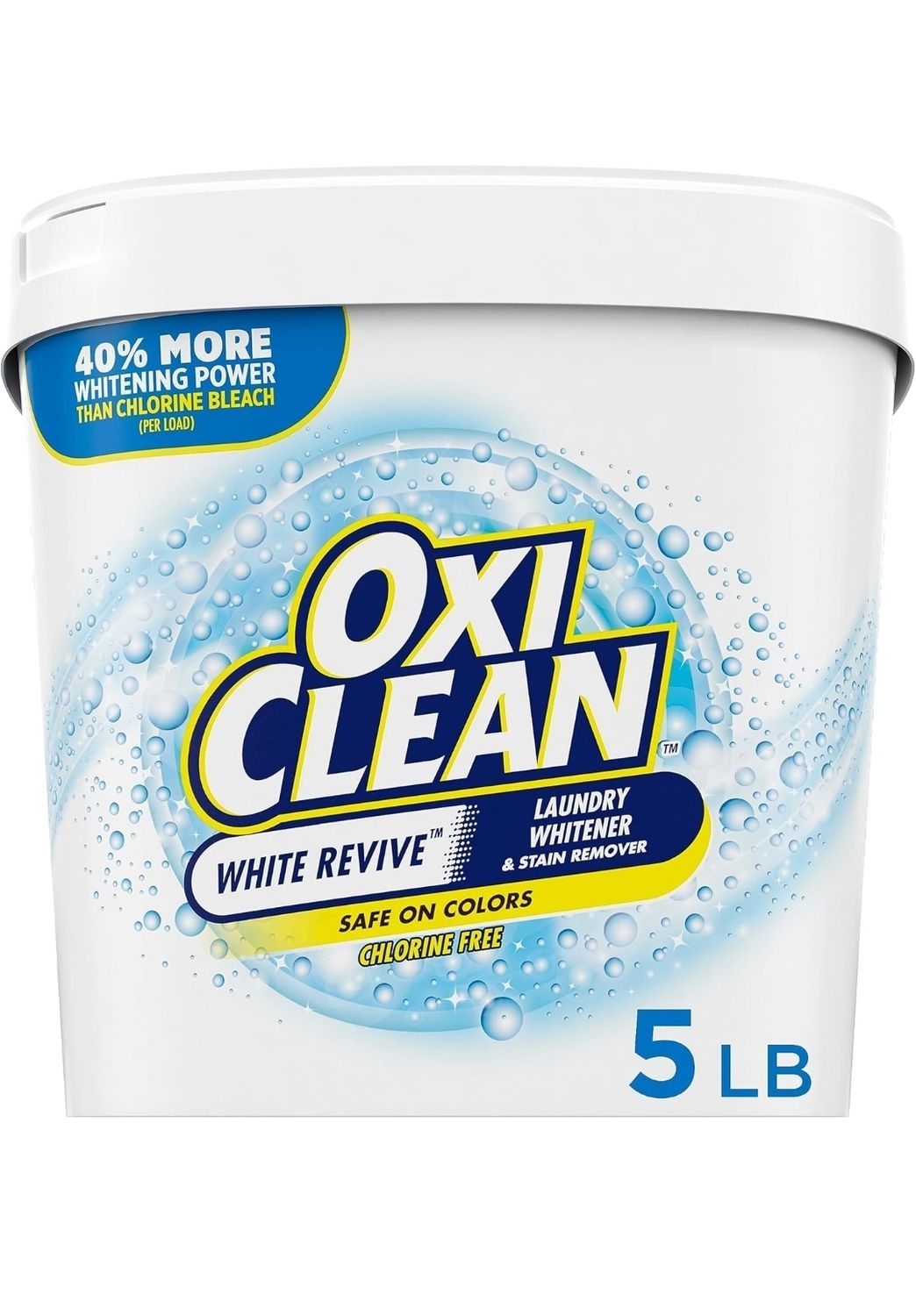 OxiClean White Revive Laundry Whitener and Stain Remover Powder, 5 lb 