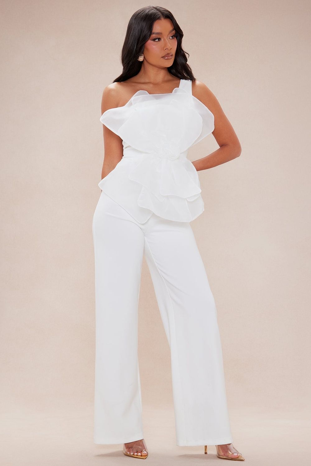Roseanne Floral Jumpsuit - White MEDIUM