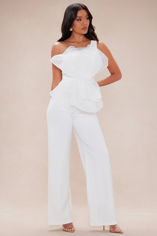 Roseanne Floral Jumpsuit - White MEDIUM