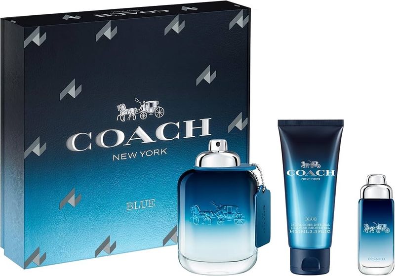 Coach Blue 3 Piece Eau de Toilette Gift Set (Eau de Toilette Spray, Perfumed Shower Gel, Travel Spray