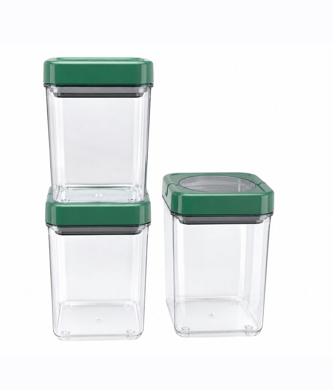 3 Piece Kitchen Storage Set with Lids
