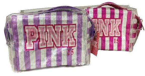 PortaCosmeticos 2 piezas PVC PINK