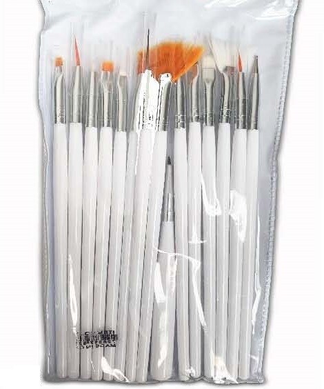 Kit de Pinceles para decoracion de Uñas 15 pcs