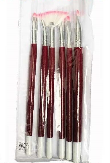 Kit de Pinceles para decoracion de Uñas 6 pcs
