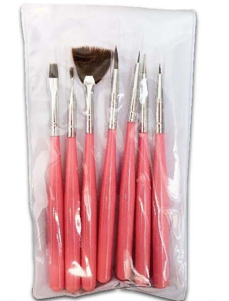 Kit de Pinceles para decoracion de Uñas 7 pcs