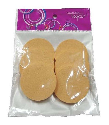 Esponja Latex Redonda p/Maquillaje x6u - TEJAR