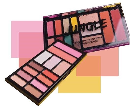 Sombra para ojos + Iluminador + Contorno + Rubor JUNGLE PINK21