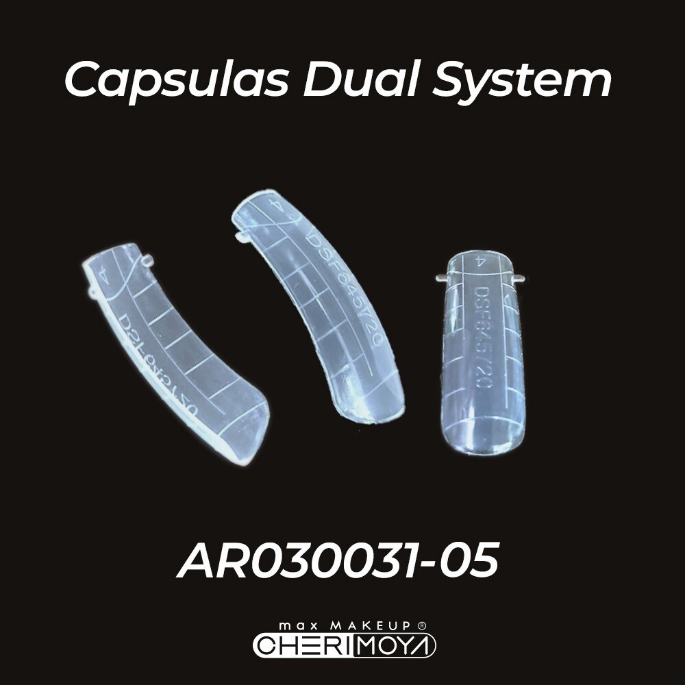 Capsula Dual System Uñas Escul. x 100pcs MOD.05 CHERIMOYA​
