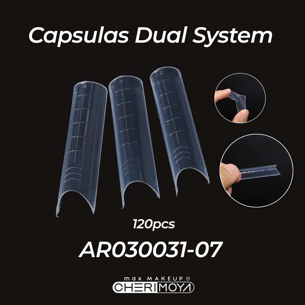 Capsula Dual System Uñas Escul. x 100pcs MOD.07 CHERIMOYA​