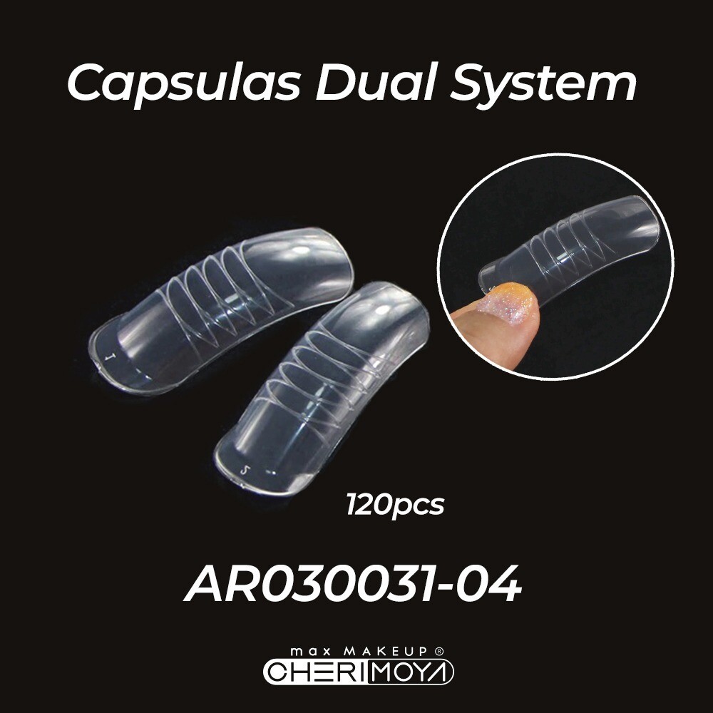 Capsula Dual System Uñas Escul. x 120pcs MOD.04 CHERIMOYA