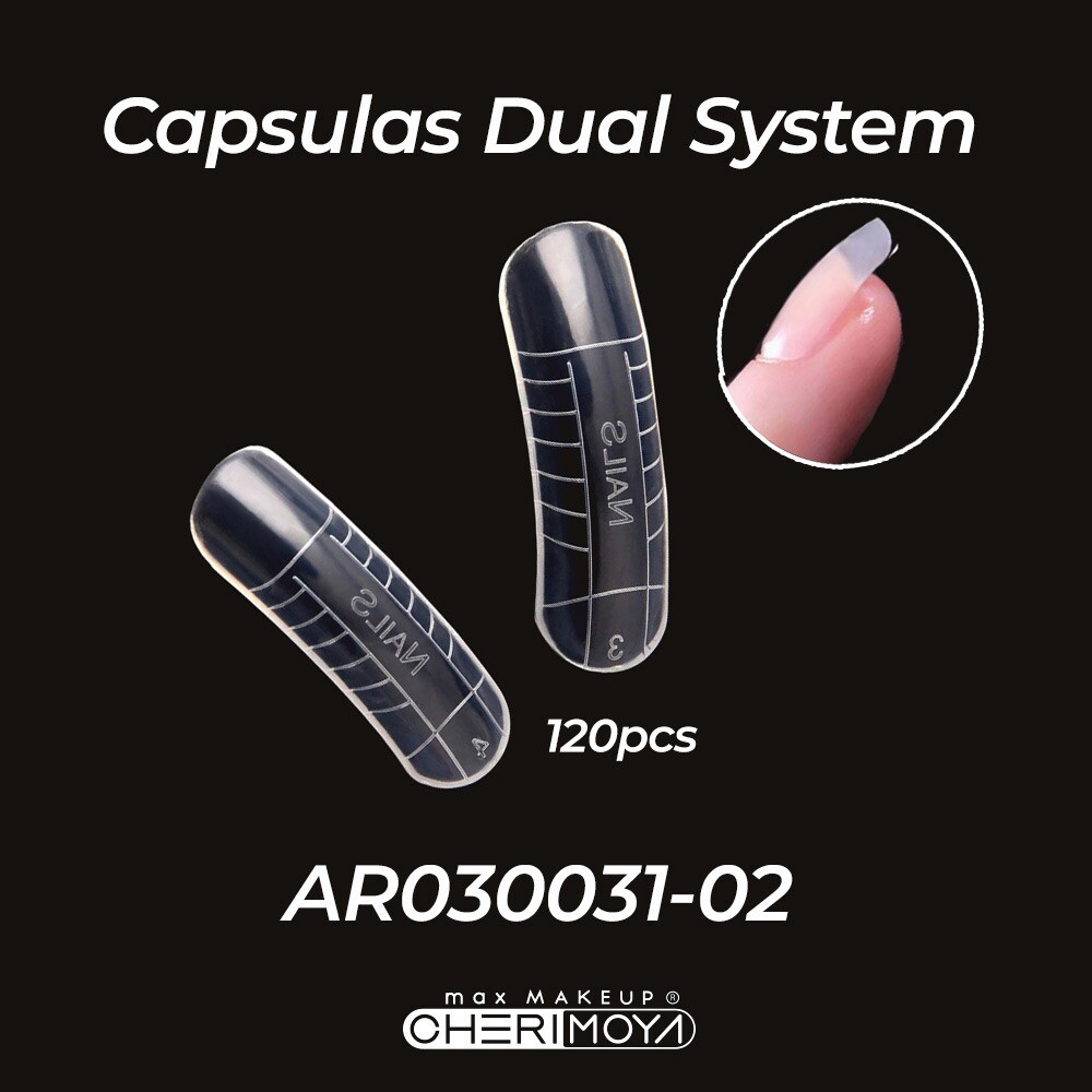 Capsula Dual System Uñas Escul. x 120pcs MOD.02 CHERIMOYA