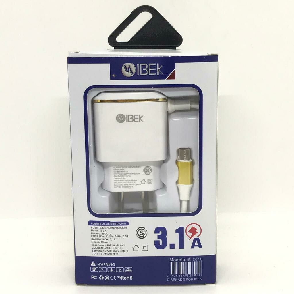 CARGADOR V8 3.1A IBEK