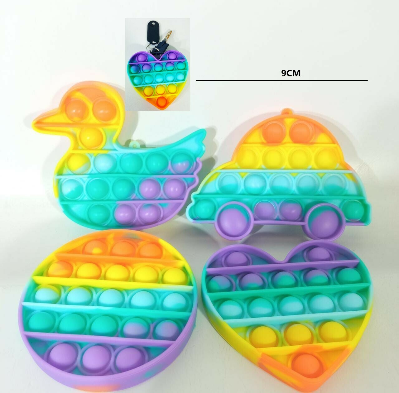 POP IT ANTI ESTRES MINI ARCOIRIS (LLAVERO)