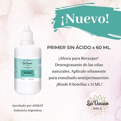 Primer sin Acido 60ml Las Varano