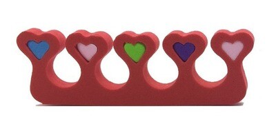 Separador de dedos goma Corazon paq 2u