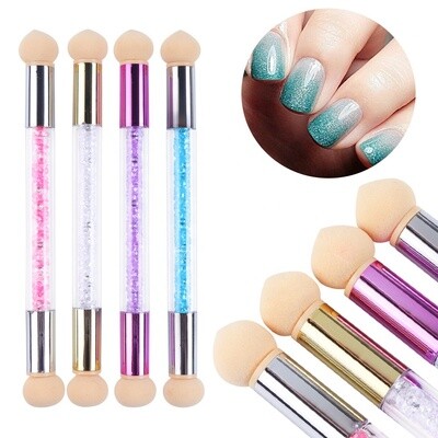 Pincel Esponja Doble Degrade Nail Art