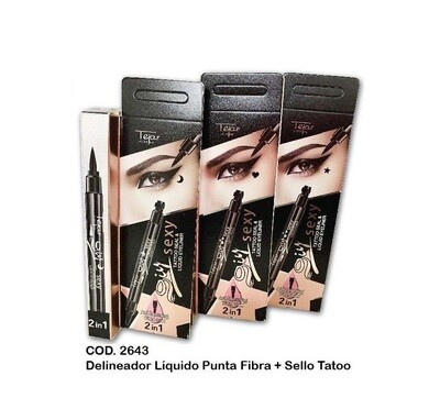 DELINEADOR LIQUIDO PUNTA FIBRA +SELLO TATOO 2.2ml Tejar