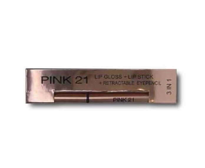 BRILLO LABIAL + LAPIZ LABIAL + DELINEADOR RETRACTIL PINK21