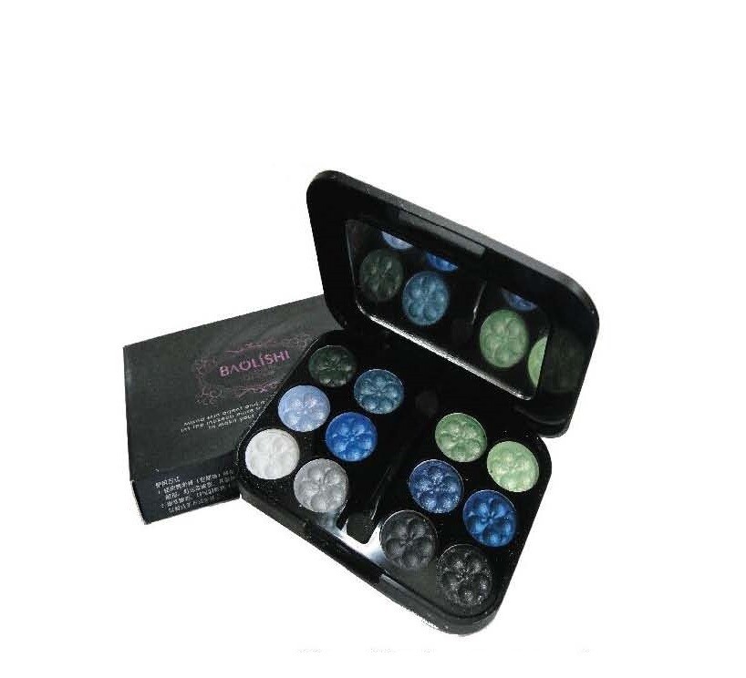 SOMBRA PARA OJOS X 12 COLORES CON ESPEJO Y APLICADOR EN CAJA INDIVIDUAL BAOLISHI