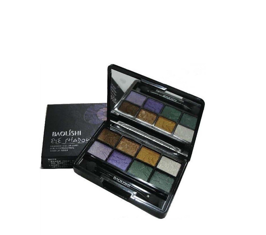 SOMBRA PARA OJOS X 8 COLORES CON ESPEJO Y APLICADOR EN CAJA INDIVIDUAL BAOLISHI
