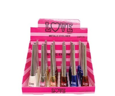 DELINEADOR PUNTA PLUMA METALIZADO LOVE CRAZY