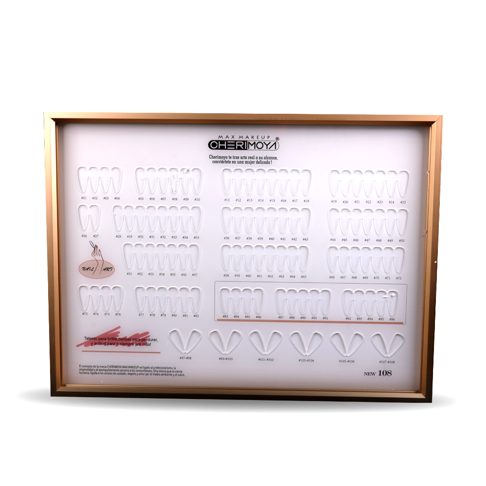 Muestrario de Uñeros para 108 colores *incluye tips